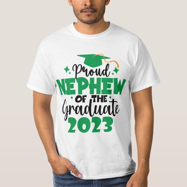 Camiseta Orgulloso NEPHEW de una clase de 2023 Graduate Fun (Anverso)