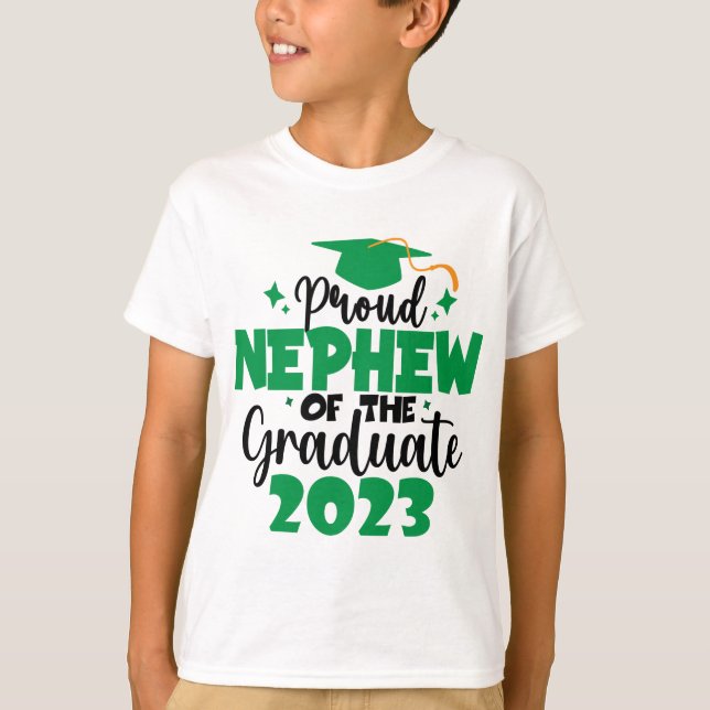 Camiseta Orgulloso NEPHEW de una clase de 2023 Graduate Fun (Anverso)