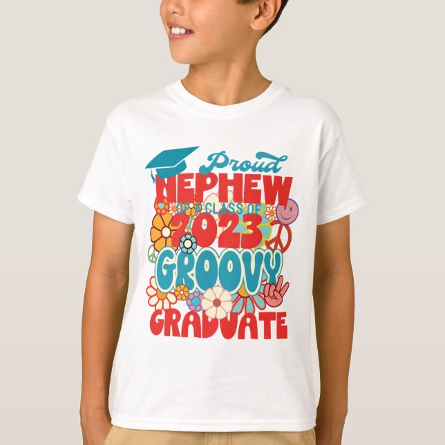 Camiseta Orgulloso NEPHEW de una clase de 2023 Graduate Ret (Anverso)