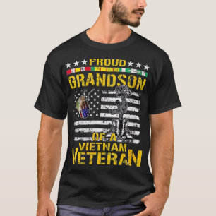 Camiseta Orgulloso Nieto De Una Veterana Guerra De Vietnam