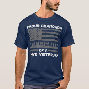 Camiseta Orgulloso nieto de veterano de la Segunda Guerra M