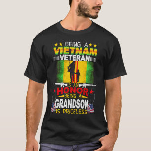 Camiseta Orgulloso nieto Vietnam veterano ejército vintage 
