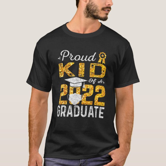 Camiseta Orgulloso Niño De Una Máscara De Cara De Graduado  (Anverso)