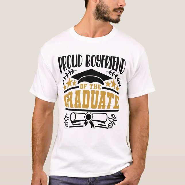 Camiseta Orgulloso Novio Del Graduado (Anverso)