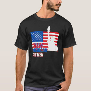 Camiseta Orgulloso Nuevo CIUDADANO Estadounidense Bandera C