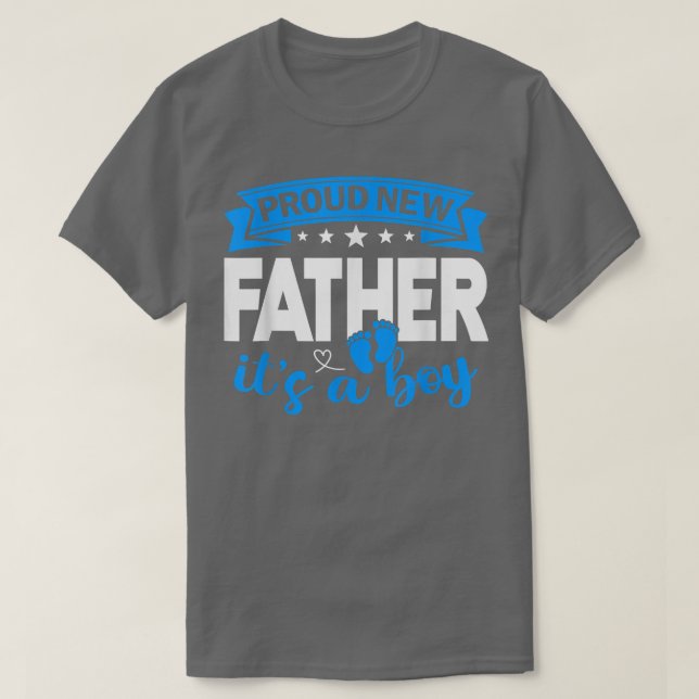Camiseta Orgulloso nuevo padre es un niño revelan género ho (Diseño del anverso)