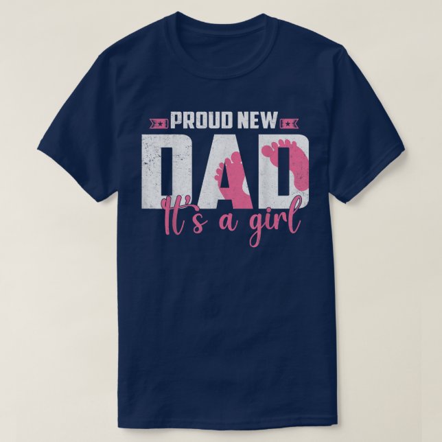 Camiseta Orgulloso nuevo papá es revelación de género Chica (Diseño del anverso)