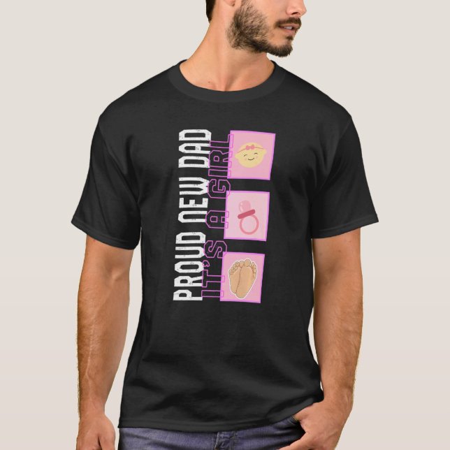 Camiseta Orgulloso nuevo papá es un padre Chica pacificador (Anverso)