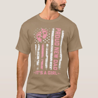 Camiseta Orgulloso Nuevo Papá Nueva Niña Bebé Primer Día de