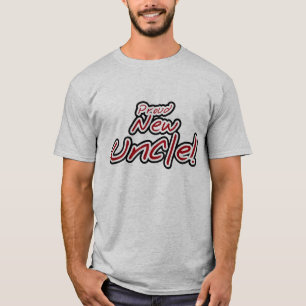 Camiseta Orgulloso nuevo tío - Texto rojo y negro