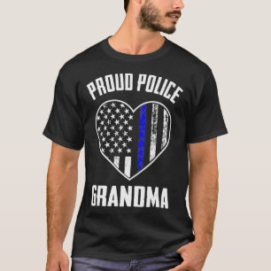 Camiseta Orgulloso oficial de policía bandera norteamerican