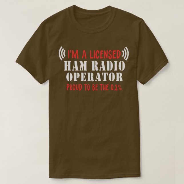 Camiseta Orgulloso Operador de Radio Ham (Diseño del anverso)
