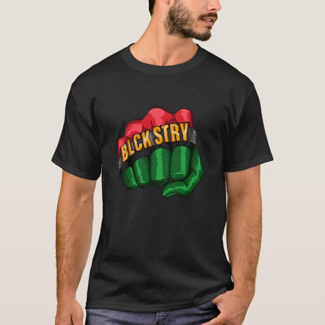 Camiseta Orgulloso Orgullo Africano de fuerte poder Histo N (Anverso)