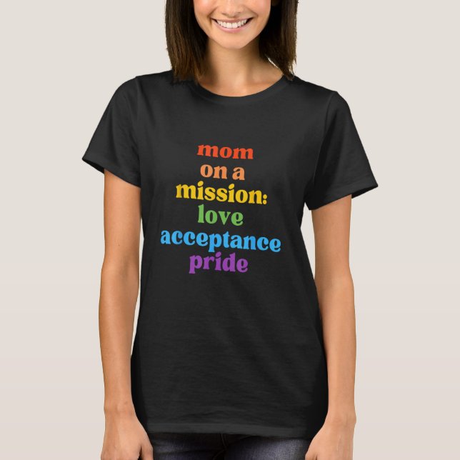 Camiseta Orgulloso orgullo de mamá LGBTQ Aliado Madre de Le (Anverso)