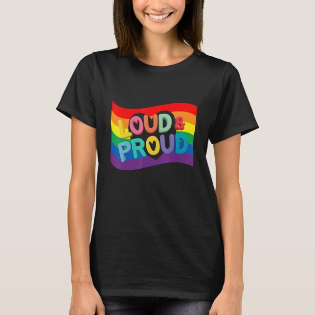 Camiseta Orgulloso Orgullo del arcoiris por los derechos de (Anverso)