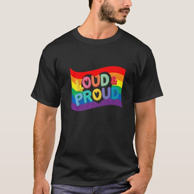 Camiseta Orgulloso Orgullo del arcoiris por los derechos de (Anverso)