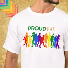 Camiseta Orgulloso Orgullo Gay DAD Siluetas De Género Mezcl