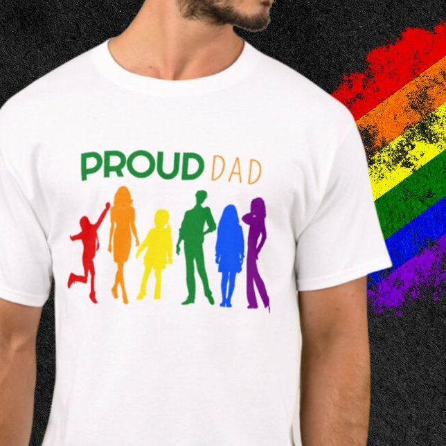 Camiseta Orgulloso orgullo gay de DAD siluetas femeninas (Subido por el creador)