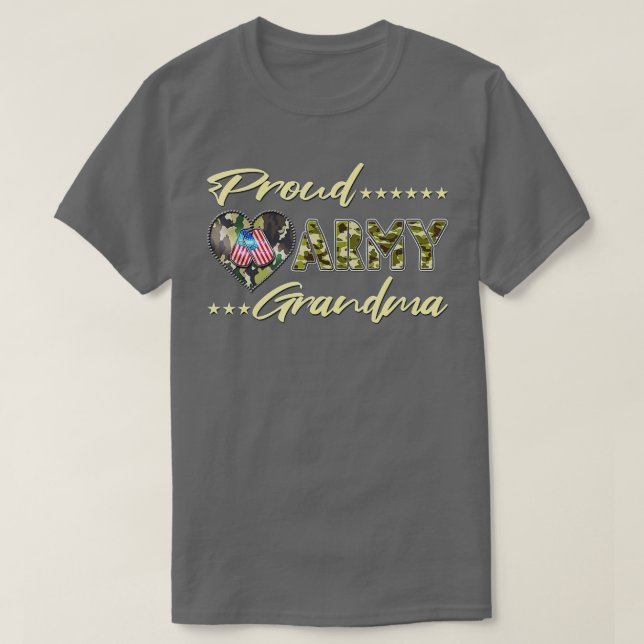 Camiseta Orgulloso Orgullo Militar Abuela Armada (45) (Diseño del anverso)