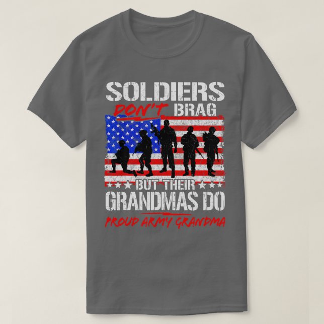 Camiseta Orgulloso Orgullo Militar Abuela Armada (82) (Diseño del anverso)