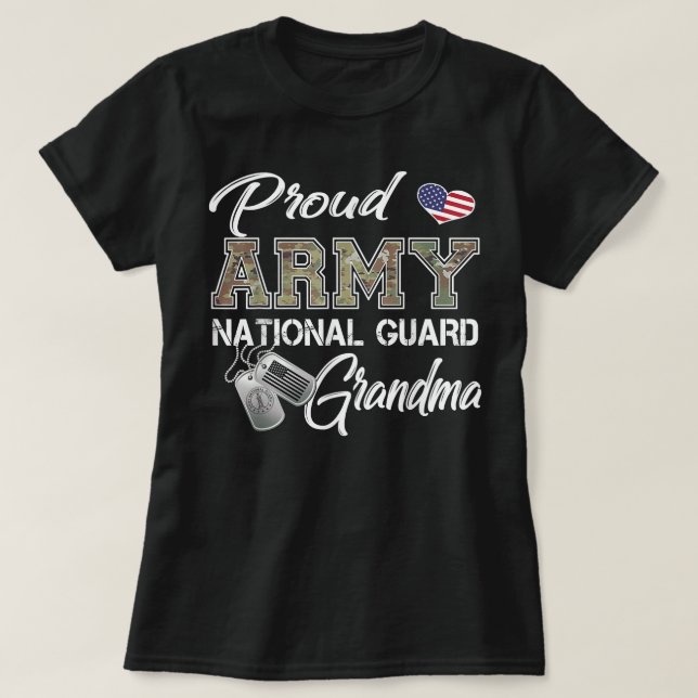 Camiseta Orgulloso Orgullo Militar de la Guardia Nacional (Diseño del anverso)