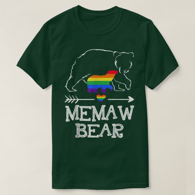 Camiseta Orgulloso oso de la tía bandera arcoiris Mont del  (Diseño del anverso)
