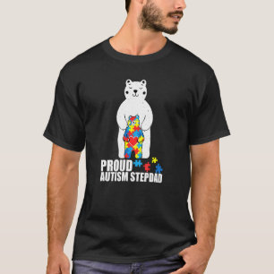 Camiseta Orgulloso Oso Padrastro Pieza de Rompecabezas de C