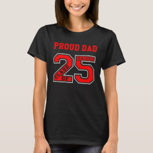 CAMISETA ORGULLOSO PADRE 25 CLASE ROJA DE 2025 SUPERIOR PRO