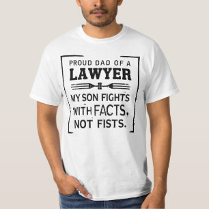 Camiseta Orgulloso padre abogado - Mi hijo lucha con hechos