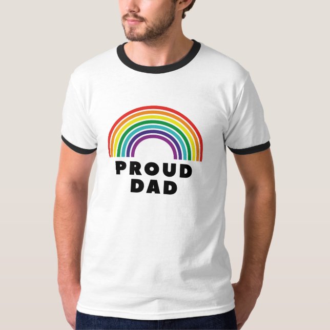 Camiseta Orgulloso padre arcoiris (Anverso)