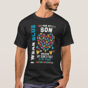 Camiseta Orgulloso padre autista que llevo azul para el aut