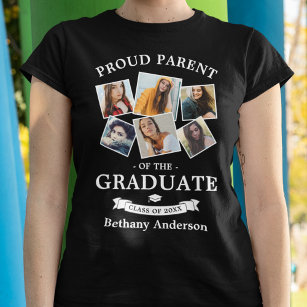Camiseta Orgulloso padre Collage de fotos de graduación T-S