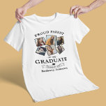 Camiseta Orgulloso padre Collage de fotos de graduación T-S<br><div class="desc">Camiseta de tributo a graduación personalizada con 6 preciosas fotos del graduado,  el dicho "orgulloso padre del graduado",  el nombre del graduado y el año de clase.</div>