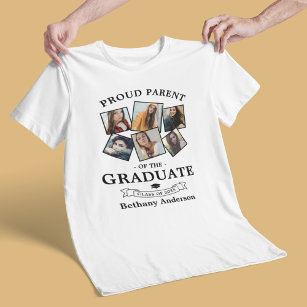 Camiseta Orgulloso padre Collage de fotos de graduación T-S
