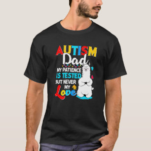 Camiseta Orgulloso padre de autismo Llama Puzzle Conciencia