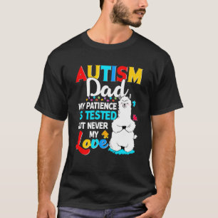 Camiseta Orgulloso padre de autismo Llama Puzzle Conciencia