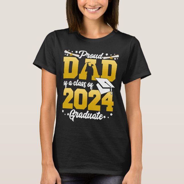 Camiseta Orgulloso Padre De Clase De Graduación 2 2024 (Anverso)