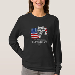 Camiseta Orgulloso padre de Dogo Argentino Bandera American