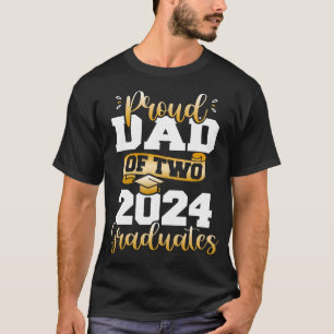 Camiseta Orgulloso Padre De Dos Graduados Graduados Graduad