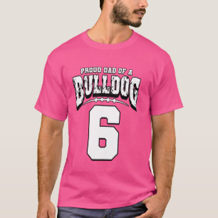 Camiseta Orgulloso Padre de Fútbol Americano Bulldog Del Ju