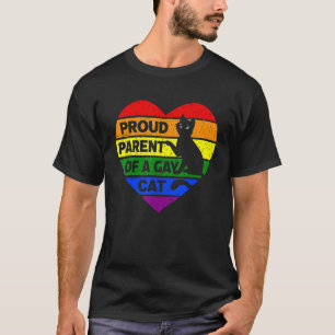Camiseta Orgulloso Padre De Gato Gay Apoyo De Bandera LGBTQ