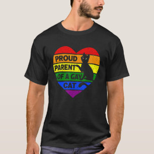 Camiseta Orgulloso Padre De Gato Gay Apoyo De Bandera LGBTQ