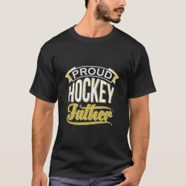 Camiseta Orgulloso padre de hockey acuarela nombrado modern