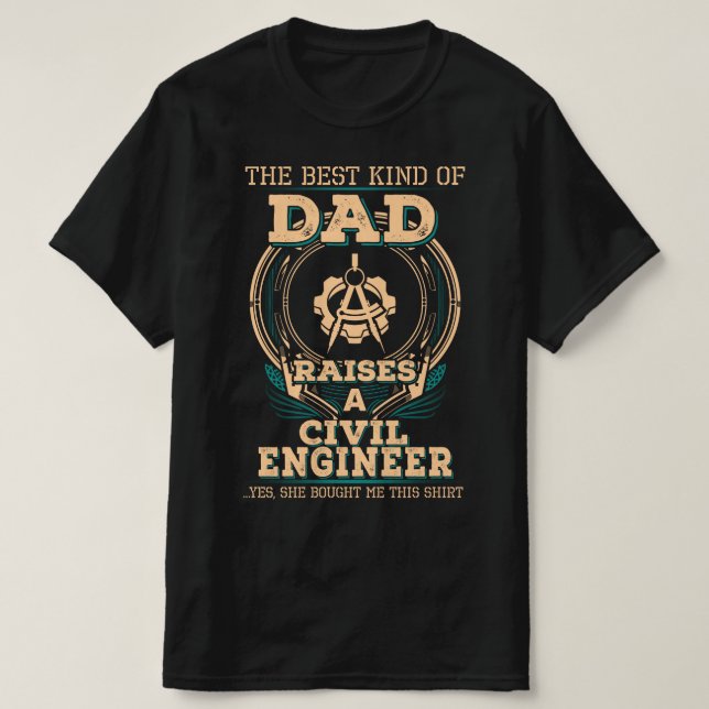 Camiseta Orgulloso padre de ingeniero civil (Diseño del anverso)
