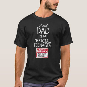 Camiseta Orgulloso padre de la hija oficial del Chica adole