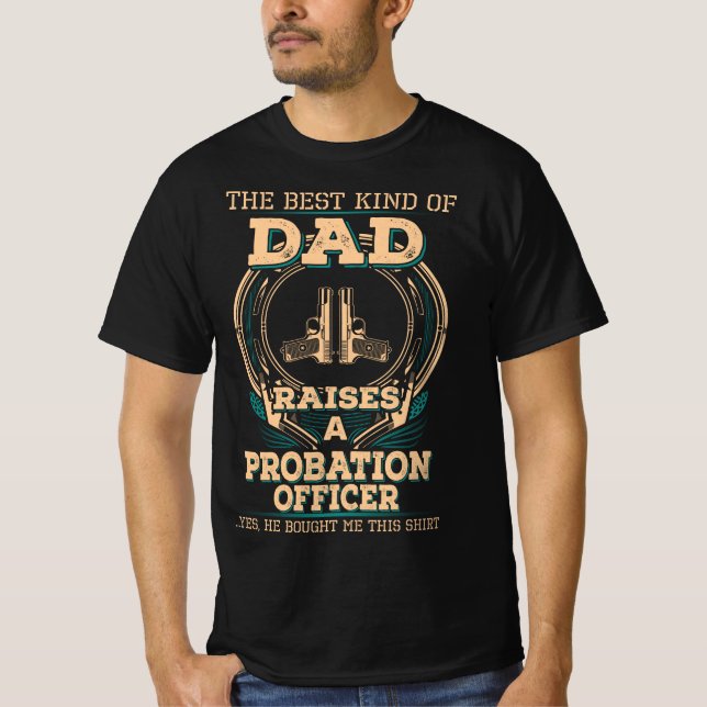 Camiseta Orgulloso padre de oficial de libertad condicional (Anverso)