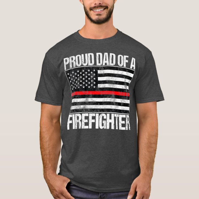 Camiseta Orgulloso padre de padre de bombero (Anverso)