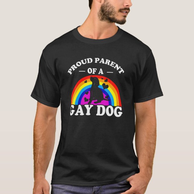 Camiseta Orgulloso Padre De Perro Gay - Gracioso Gi De Apoy (Anverso)
