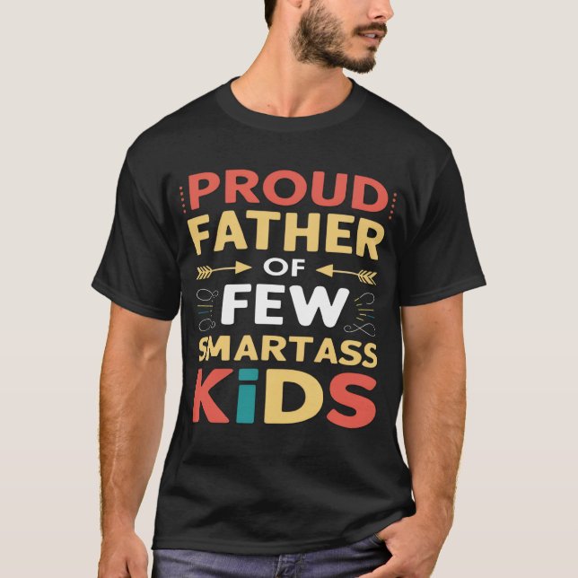 Camiseta Orgulloso Padre De Pocos Niños Inteligentes (Anverso)