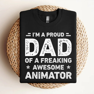 Camiseta Orgulloso Padre De Un Animador Increíble Y Diverti